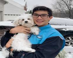 He is an animal lover and very fond of dogs He is an animal lover and very fond of dogs.